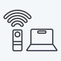 Icon Remote Working Office 2. related to Remote Working symbol. line style. simple design illustration vector