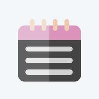 Icon Schedulling. related to Remote Working symbol. flat style. simple design illustration vector