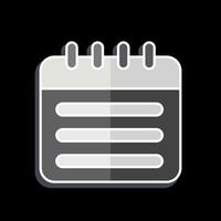 Icon Schedulling. related to Remote Working symbol. glossy style. simple design illustration vector