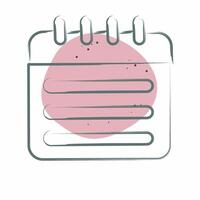 Icon Schedulling. related to Remote Working symbol. Color Spot Style. simple design illustration vector