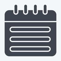 Icon Schedulling. related to Remote Working symbol. glyph style. simple design illustration vector