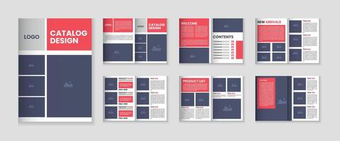 Catalog design or 12 pages product catalogue template design vector