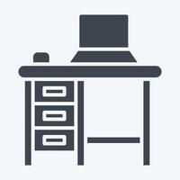 Icon Workplace. related to Remote Working symbol. glyph style. simple design illustration vector