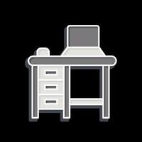 Icon Workplace. related to Remote Working symbol. glossy style. simple design illustration vector