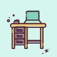 Icon Workplace. related to Remote Working symbol. MBE style. simple design illustration vector