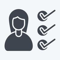 Icon Work Tasks. related to Remote Working symbol. glyph style. simple design illustration vector