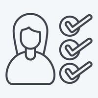 Icon Work Tasks. related to Remote Working symbol. line style. simple design illustration vector