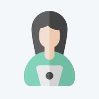 Icon Work from Remote Working. related to Remote Working symbol. flat style. simple design illustration vector