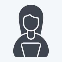 Icon Work from Remote Working. related to Remote Working symbol. glyph style. simple design illustration vector