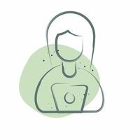 Icon Work from Remote Working. related to Remote Working symbol. Color Spot Style. simple design illustration vector