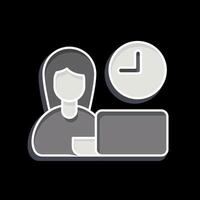 Icon Time Management. related to Remote Working symbol. glossy style. simple design illustration vector