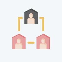 Icon Team Collaboration. related to Remote Working symbol. flat style. simple design illustration vector