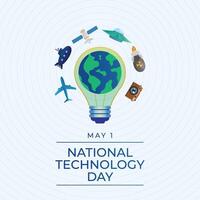 National Technology Day design template. technology design . eps 10. flat design. vector