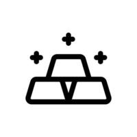 Simple Gold line icon isolated on a white background vector