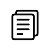 Simple Document line icon isolated on a white background vector