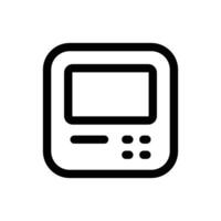 Simple ATM line icon isolated on a white background vector