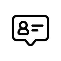 Simple Interview line icon isolated on a white background vector