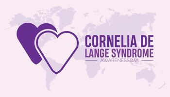 Cornelia de Lange Syndrome Awareness Day observed every year in May. Template for background, banner, card, poster with text inscription. vector