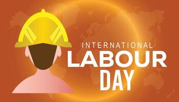International Labour Day observed every year in May. Template for background, banner, card, poster with text inscription. vector