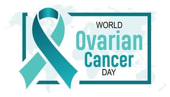 world ovarian cancer day observed every year in May. Template for background, banner, card, poster with text inscription. vector