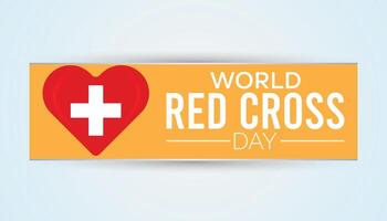 World red cross day observed every year in May. Template for background, banner, card, poster with text inscription. vector