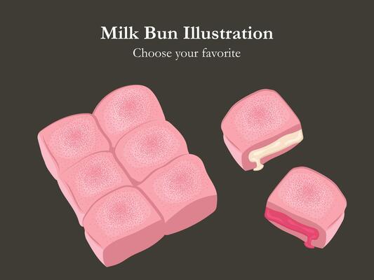 cake cartoon illustration food menu element event birthday wedding valentine collection event