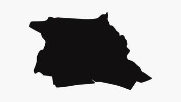 Animation forms a map of Abidjan in Ivory Coast video