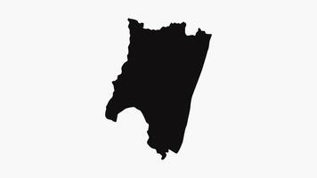Animation forms a map of Fianarantsoa in Madagascar video