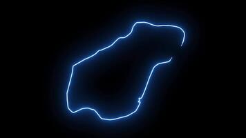 mapa de garua en Camerún con brillante neón efecto video