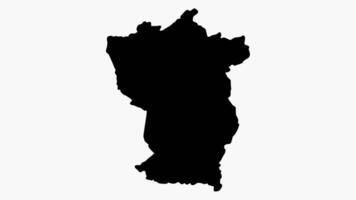 animation forming a map of San Carlos in venezuela video