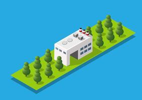 Isometric urban megalopolis top view of the city infrastructure town, street modern, real structure, architecture 3d illustration elements different buildings vector