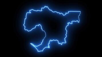 map of Melbourne in australia with glowing neon effect video