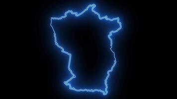 map of San Carlos in venezuela with glowing neon effect video