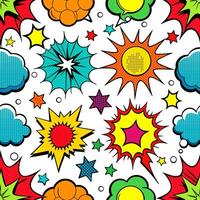Comic speech bubbles set on a various styles of underground comix texture, stock image comic book vector
