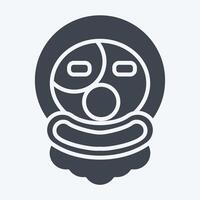 Icon Clown. related to Halloween symbol. glyph style. simple design illustration vector
