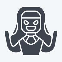 Icon Nun. related to Halloween symbol. glyph style. simple design illustration vector
