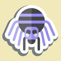 Sticker Spider. related to Halloween symbol. simple design illustration vector