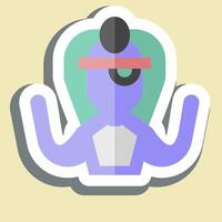 Sticker Mummy. related to Halloween symbol. simple design illustration vector