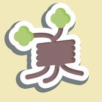 Sticker Dead Tree. related to Halloween symbol. simple design illustration vector