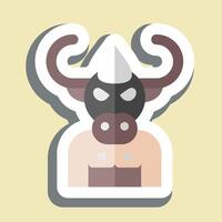 Sticker Beast. related to Halloween symbol. simple design illustration vector