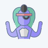 Icon Mummy. related to Halloween symbol. doodle style. simple design illustration vector