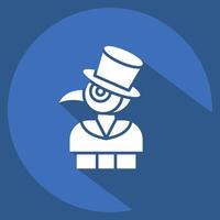 Icon Plague. related to Halloween symbol. long shadow style. simple design illustration vector