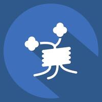 Icon Dead Tree. related to Halloween symbol. long shadow style. simple design illustration vector