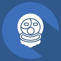 Icon Clown. related to Halloween symbol. long shadow style. simple design illustration vector
