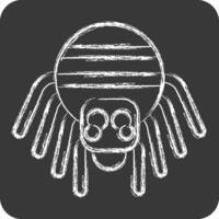 Icon Spider. related to Halloween symbol. chalk Style. simple design illustration vector