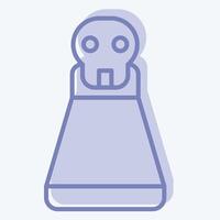 Icon Potion. related to Halloween symbol. two tone style. simple design illustration vector