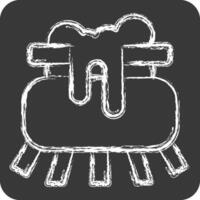 Icon Cauldron. related to Halloween symbol. chalk Style. simple design illustration vector
