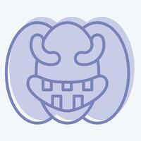Icon Pumpkin. related to Halloween symbol. two tone style. simple design illustration vector