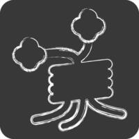 Icon Dead Tree. related to Halloween symbol. chalk Style. simple design illustration vector