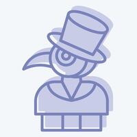 Icon Plague. related to Halloween symbol. two tone style. simple design illustration vector